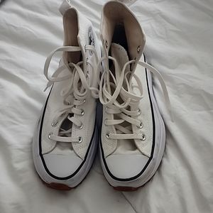 W9  Run star hike platform white Converse